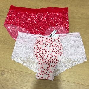 Reserved !! Victoria's Secret Pink and White Lace Panties medium